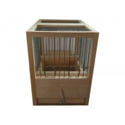Cage De Chant En Bois 21x24x16cm -Oiseaux Fournitures Soldes cage de chant en bois 21x24x16cm 117320000 grizo cage de chant en bois disposant de 2 perchoirs et 2 trous pour mangeoires exter 2