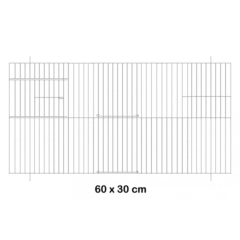 Façade De Cage En Métal 60x30cm - Fauna 3 Façade De Cage En Métal 60x30cm - Fauna
