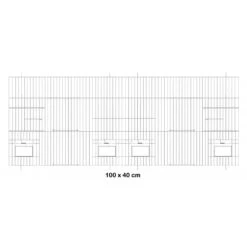 Façade De Cage En Métal Avec Portes Mangeoires 100x40cm - Fauna