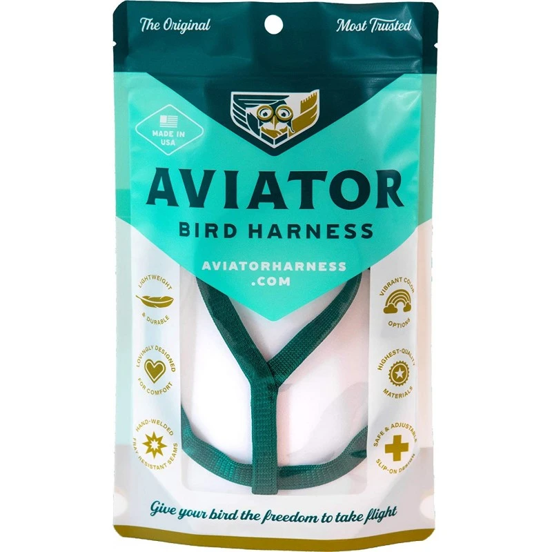 Harnais Pour Perroquet AVIATOR X-Large Vert 3 Harnais Pour Perroquet AVIATOR X-Large Vert