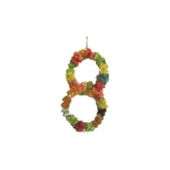 Jouet Double Anneau En Bois Avec Corde 41cm