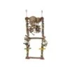 Jouet Perche En Bois Double Avec échelle De Noix De Coco -Oiseaux Fournitures Soldes jouet perche en bois double avec echelle de noix de coco 14010 kinlys dimensions 36 x 1 x 80 cm