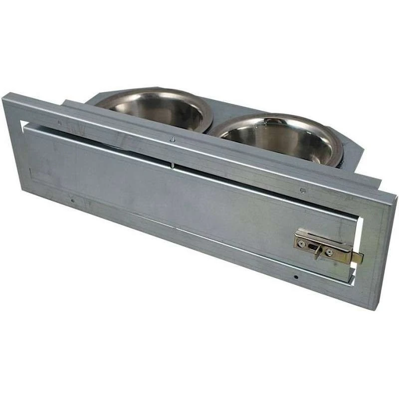 Mangeoire à Plateau Tournant 2 Bols Black Ral 9005 3 Mangeoire à Plateau Tournant 2 Bols Black Ral 9005