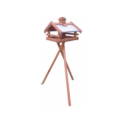 Mangeoire Hiver Sur Pied Toit Métal