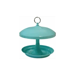 Mangeoire Métal Bleu Clair 23,5x24,5x23,5cm - Benelux
