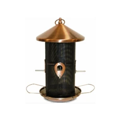 Mangeoire Silo Avec Toit En Cuivre 55cm