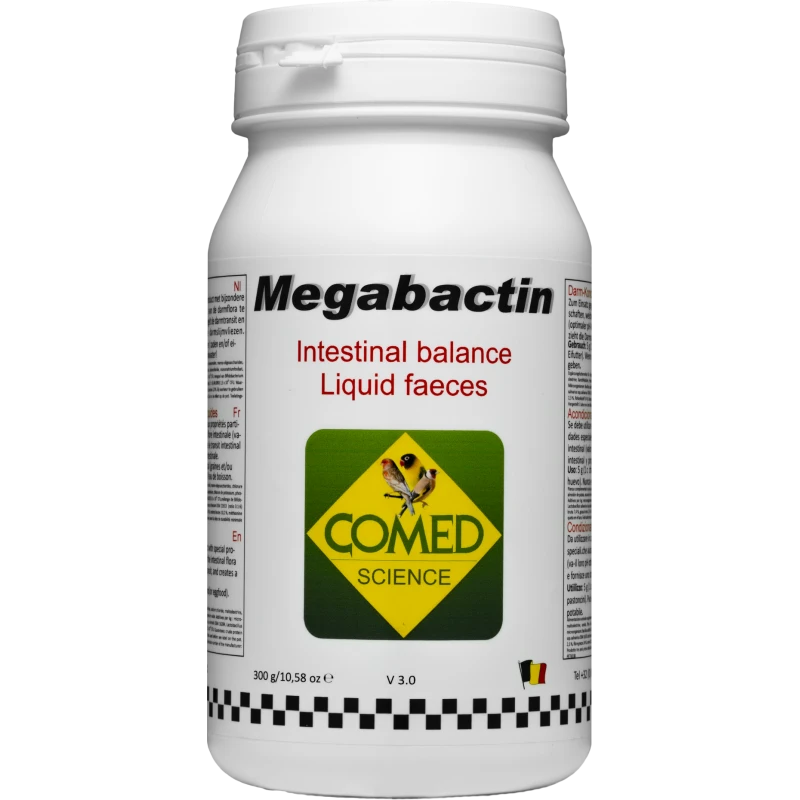 Megabactin Bird, Maintien L’équilibre Intestinal 300gr - Comed 3 Megabactin Bird, Maintien L’équilibre Intestinal 300gr - Comed